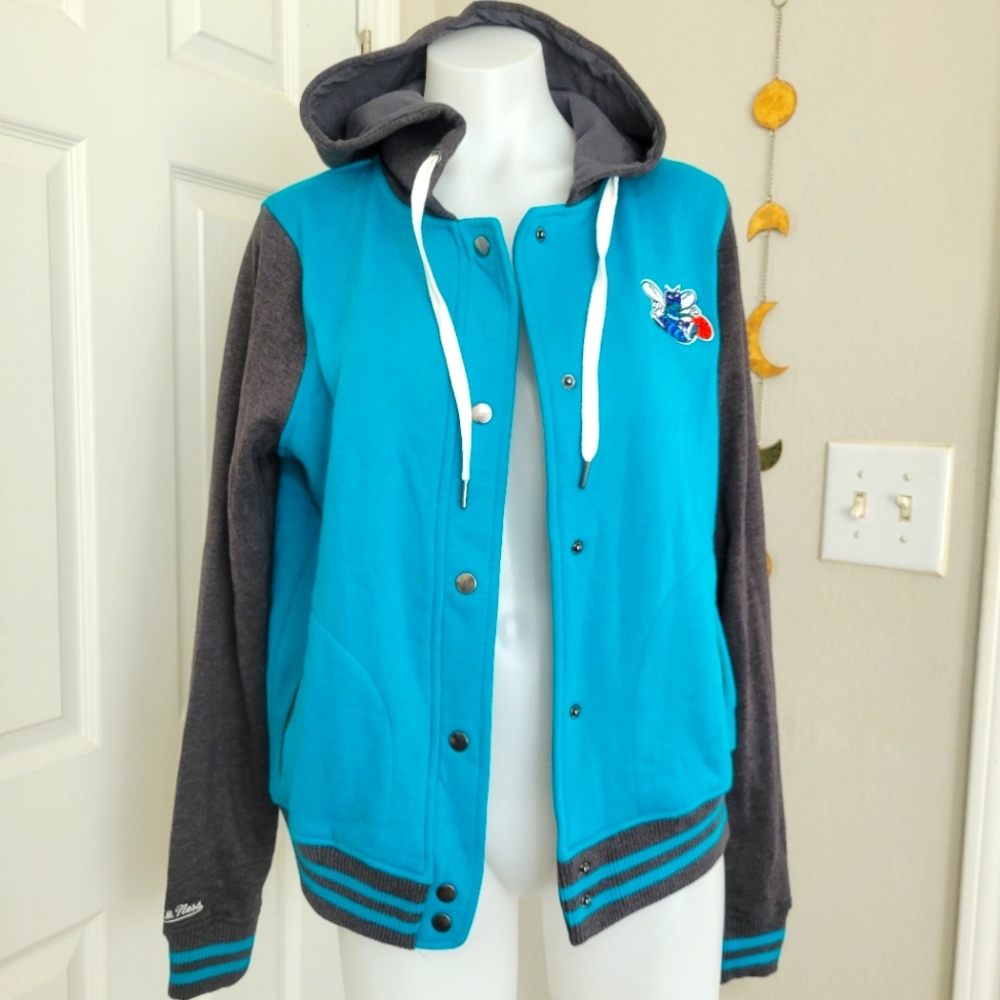 Mitchell & Ness NBA Charlotte Hornets Hardwood Classics Varsity Jacket S NWOT
